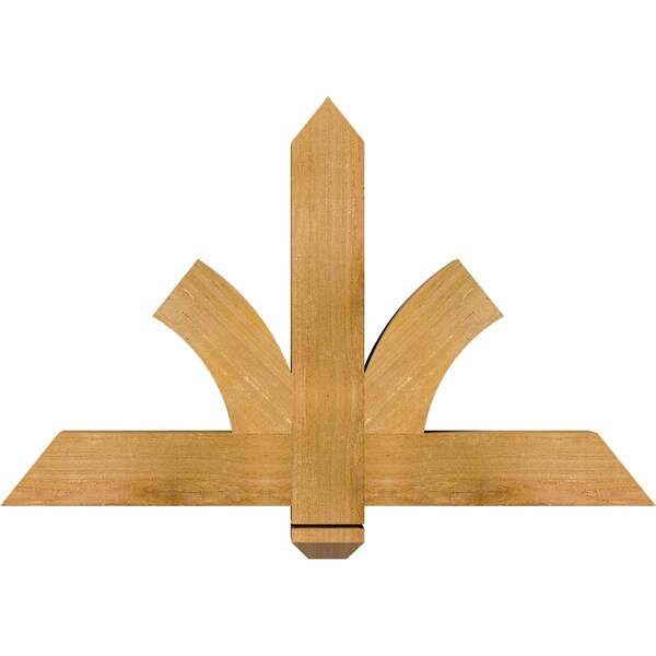 Ekena Millwork Redmond Rough Sawn Timber Gable Bracket, Western Red Cedar, 36"W x 23"H x 4"D x 4"F, 15/12 Pitch GBW036X23X0404RED00RWR - main